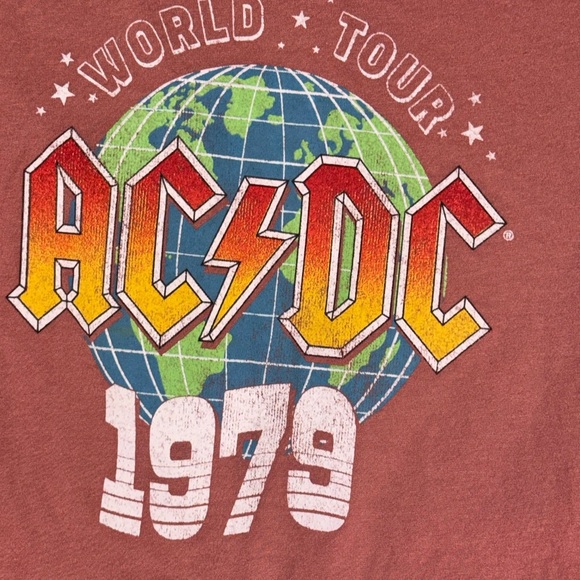 AC/DC Maroon World Tour 1979 Tee - Picture 3 of 4